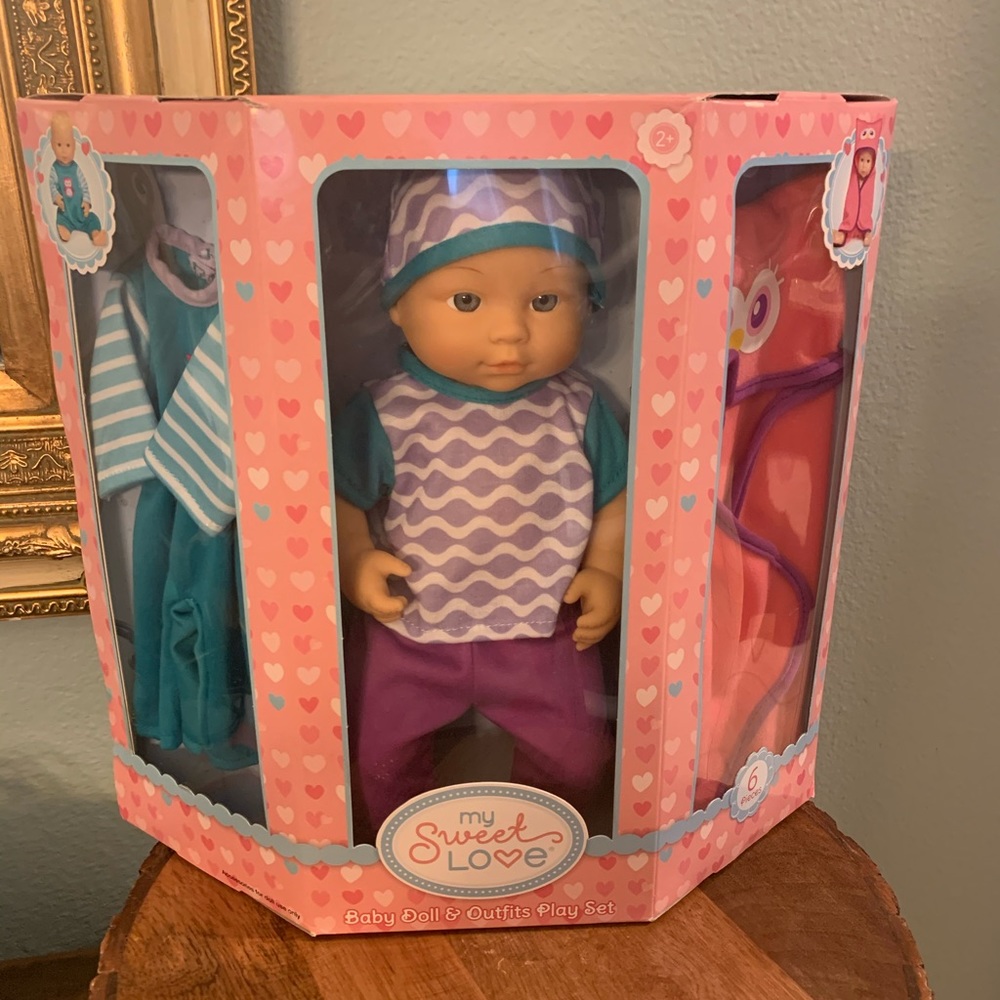 NWT My Sweet Love 6-Piece Baby Doll and Outfits